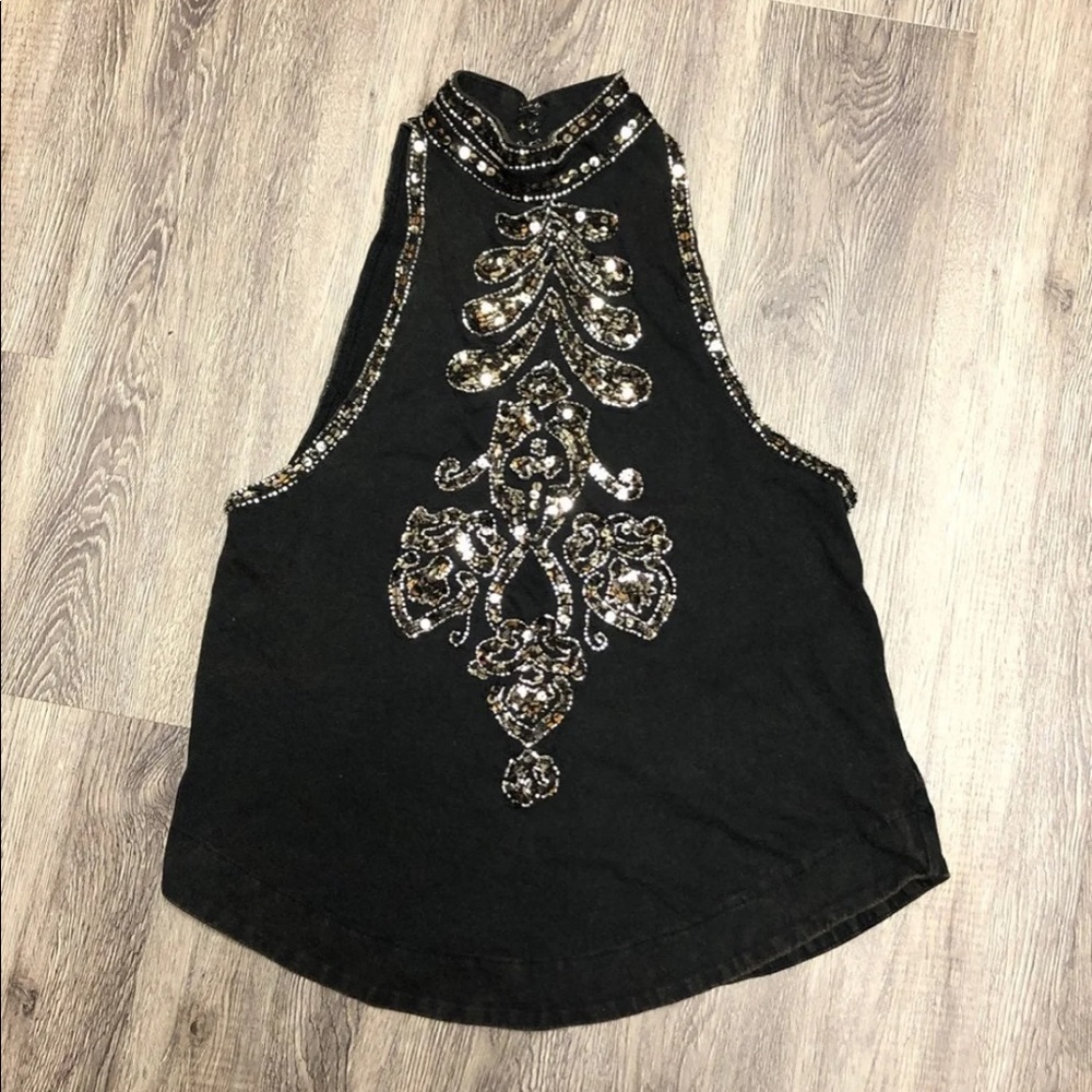 Ecoté Sequin Choker Tank